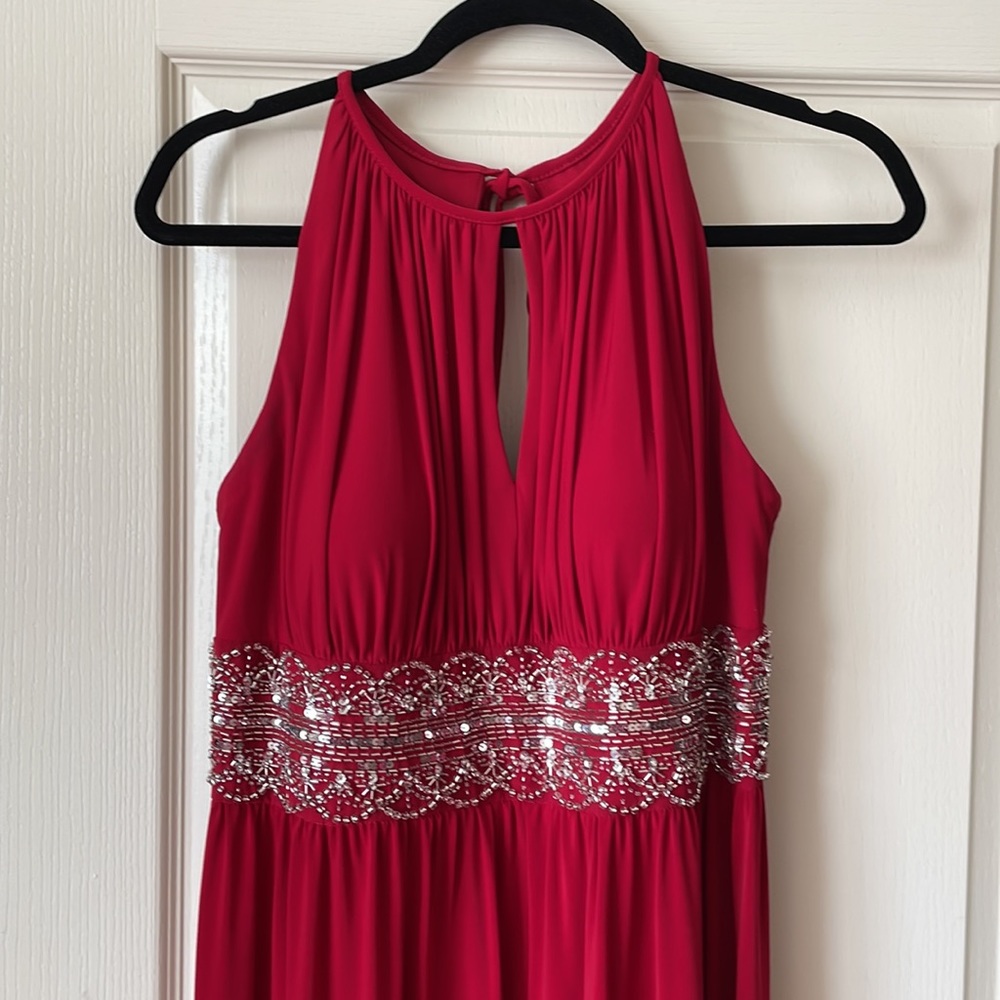 David’s Bridal Red Formal Gown